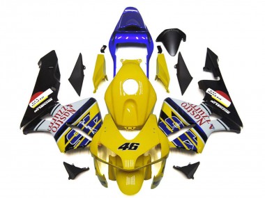 Buy 2003-2004 Honda CBR600RR Motorcycle Fairings - Yellow Blue White Glossy Black Nastro Azzurro 46 UK