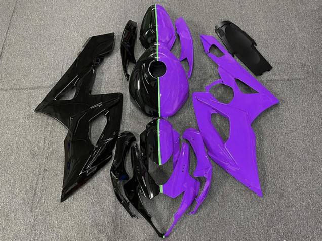 2005-2006 Suzuki GSXR 1000 Motorcycle Fairings - Glossy Black and Purple UK