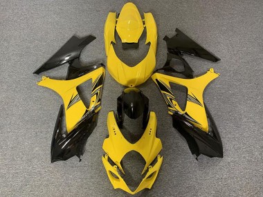 Buy 2007-2008 Suzuki GSXR 1000 Motorcycle Fairings - Yellow Glossy Black UK