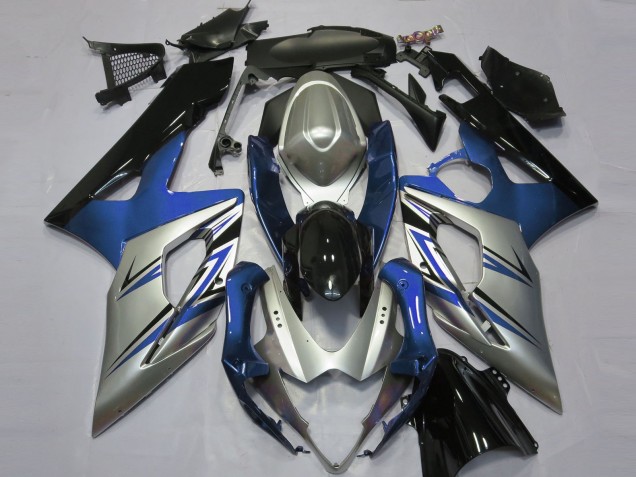 2005-2006 Suzuki GSXR 1000 Motorcycle Fairings - Blue Silver Black UK