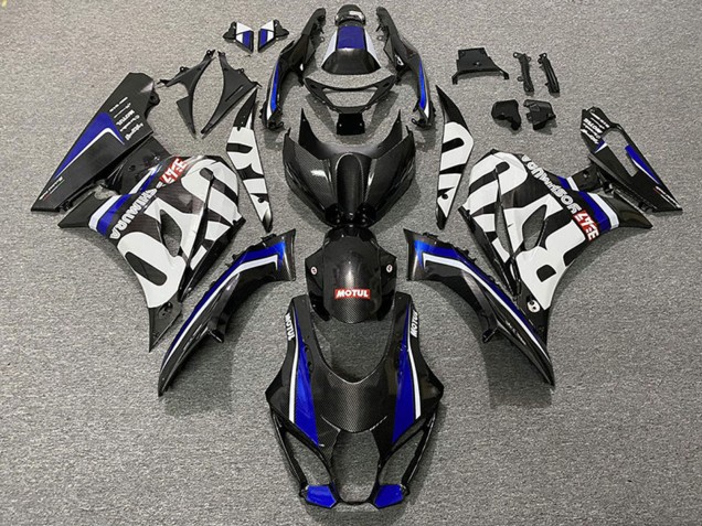 2017-2025 Suzuki GSXR 1000 Motorcycle Fairings - Carbon Fiber Style Blue UK