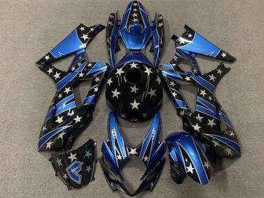 Buy 2007-2008 Suzuki GSXR 1000 Motorcycle Fairings - Blue Glossy Black Star UK