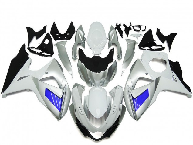 2009-2016 Suzuki GSXR 1000 Motorcycle Fairing - White Blue UK