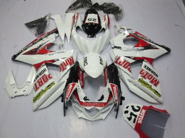 Buy 2009-2016 Suzuki GSXR 1000 Motorcycle Fairings - White Red Dunlop 52 UK