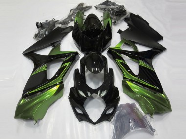 Buy 2007-2008 Suzuki GSXR 1000 Motorcycle Fairings - Glossy Black Green UK