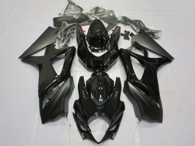 Buy 2007-2008 Suzuki GSXR 1000 Motorcycle Fairings - Glossy Black Matte Black Plain UK
