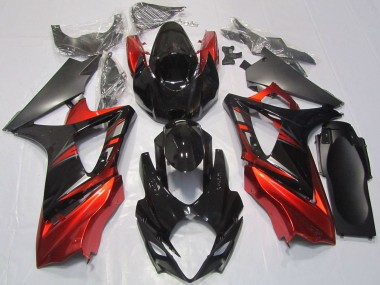 Buy 2007-2008 Suzuki GSXR 1000 Motorcycle Fairings - Glossy Black Red UK