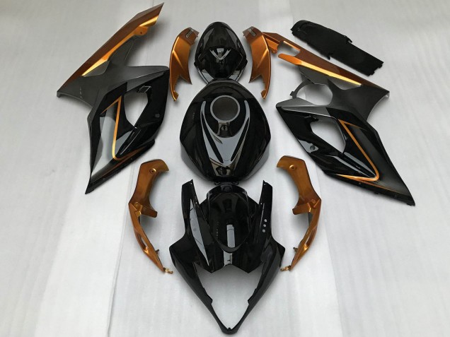 2005-2006 Suzuki GSXR 1000 Motorcycle Fairings - Glossy Black Bronze UK