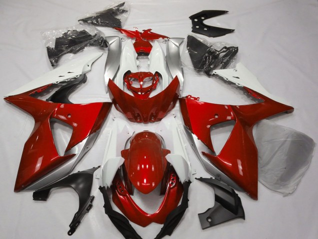 2009-2016 Suzuki GSXR 1000 Motorcycle Fairings - White Silver Red UK