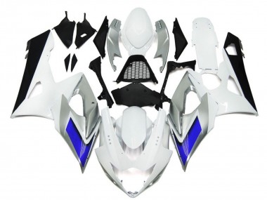 Buy 2005-2006 Suzuki GSXR 1000 Motorcycle Fairings - Glossy White Silver Blue UK