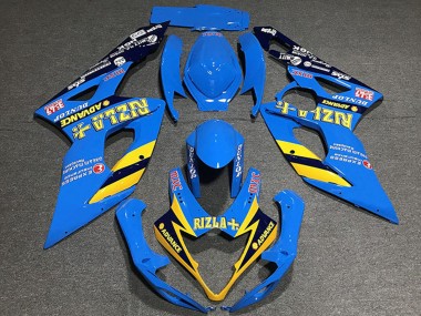 Buy 2005-2006 Suzuki GSXR 1000 Motorcycle Fairings - Blue Yellow Black Rizla UK