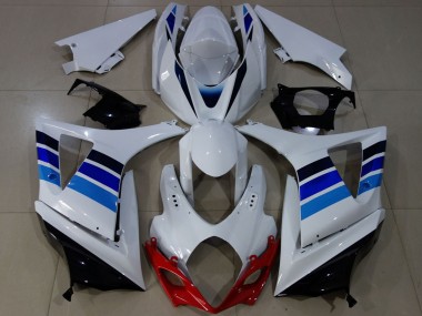 Buy 2007-2008 Suzuki GSXR 1000 Motorcycle Fairings - White Blue OEM Style UK
