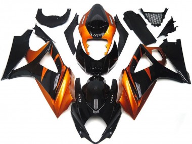 Buy 2007-2008 Suzuki GSXR 1000 Motorcycle Fairings - Orange Glossy Black UK