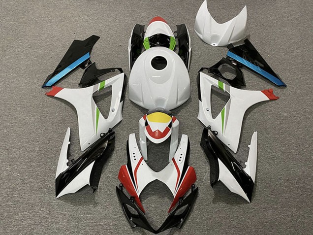 2007-2008 Suzuki GSXR 1000 Motorcycle Fairings - White Red Yellow Blue Black Racing UK