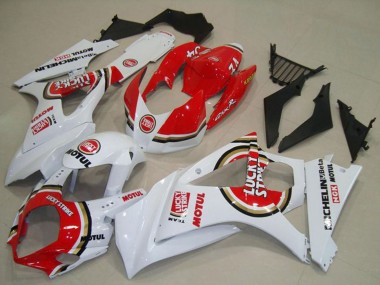 Buy 2007-2008 Suzuki GSXR 1000 Motorcycle Fairings - White Red Lucky Strike UK
