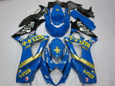 Buy 2007-2008 Suzuki GSXR 1000 Motorcycle Fairings - Blue Gold Black Rizla UK