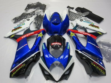 Buy 2007-2008 Suzuki GSXR 1000 Motorcycle Fairing - White Blue Red Black Rockstar UK