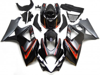 Buy 2007-2008 Suzuki GSXR 1000 Motorcycle Fairings - Glossy Black Red Silver UK
