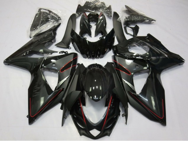 2009-2016 Suzuki GSXR 1000 Motorcycle Fairings - Glossy Black Red UK