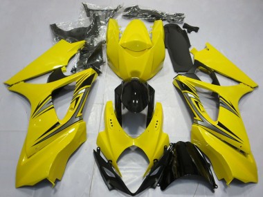 Buy 2007-2008 Suzuki GSXR 1000 Motorcycle Fairings - Yellow Glossy Black OEM Style UK