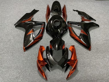 Buy 2006-2007 Suzuki GSXR 600 / GSXR 750 Motorcycle Fairings - Glossy Black Orange UK