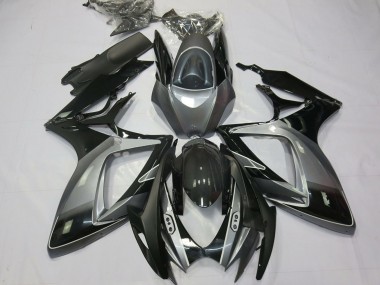 Buy 2006-2007 Suzuki GSXR 600 / GSXR 750 Motorcycle Fairings - Grey Glossy Black Stripe UK