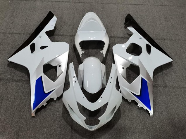 2004-2005 Suzuki GSXR 600 / GSXR 750 Motorcycle Fairing Kits - White Blue Black UK