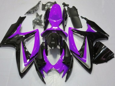Buy 2006-2007 Suzuki GSXR 600 / GSXR 750 Motorcycle Fairings - Purple Glossy Black UK