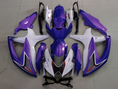 Buy 2008-2010 Suzuki GSXR 600 / GSXR 750 Motorcycle Fairings - White Purple Black UK