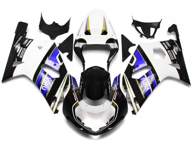 Buy 2001-2003 Suzuki GSXR 600 / GSXR 750 Motorcycle Fairings - White Blue Glossy Black Viru Style UK