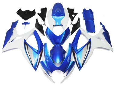 Buy 2006-2007 Suzuki GSXR 600 / GSXR 750 Motorcycle Fairings - White Blue OEM Style UK