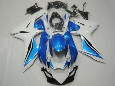 Buy 2011-2024 Suzuki GSXR 600 / GSXR 750 Motorcycle Fairings - White Light Blue Glossy Black OEM Style UK