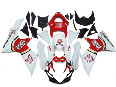 Buy 2011-2024 Suzuki GSXR 600 / GSXR 750 Motorcycle Fairings - White Red Motul Lucky Strike UK