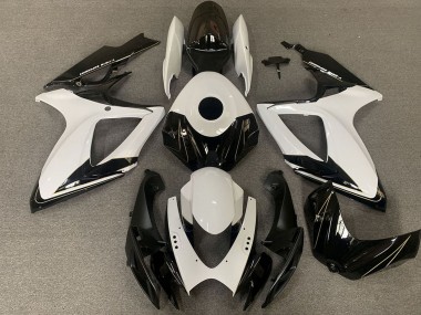 Buy 2006-2007 Suzuki GSXR 600 / GSXR 750 Motorcycle Fairings - White Glossy Black UK