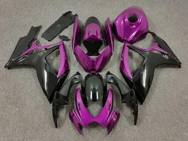 2006-2007 Suzuki GSXR 600 / GSXR 750 Motorcycle Fairings - Purple Black UK