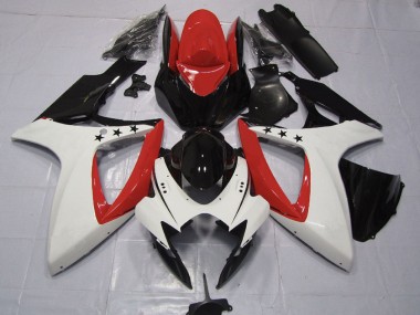 Buy 2006-2007 Suzuki GSXR 600 / GSXR 750 Motorcycle Fairings - Red White Glossy Black UK