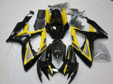 Buy 2006-2007 Suzuki GSXR 600 / GSXR 750 Motorcycle Fairings - Yellow Silver Glossy Black UK