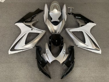 Buy 2006-2007 Suzuki GSXR 600 / GSXR 750 Motorcycle Fairings - Silver White Glossy Black OEM Style UK