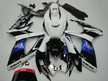 Buy 2006-2007 Suzuki GSXR 600 / GSXR 750 Motorcycle Fairings - White Blue Glossy Black Viru UK