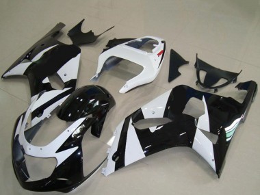 Buy 2001-2003 Suzuki GSXR 600 / GSXR 750 Motorcycle Fairings - White Glossy Black UK