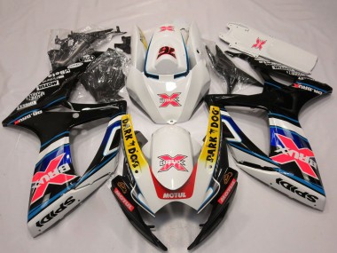Buy 2006-2007 Suzuki GSXR 600 / GSXR 750 Motorcycle Fairings - White Red Blue Yellow Dark Dog X 76 BRUX UK