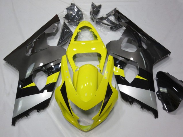 2004-2005 Suzuki GSXR 600 / GSXR 750 Motorcycle Fairings - Yellow Silver Grey Black UK