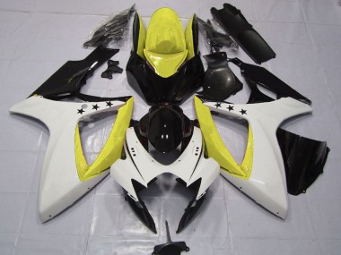 Buy 2006-2007 Suzuki GSXR 600 / GSXR 750 Motorcycle Fairings - Yellow White Glossy Black Star UK