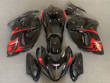 Buy 2008-2020 Suzuki GSXR 1300 Motorcycle Fairings - Glossy Black with Red Logo UK