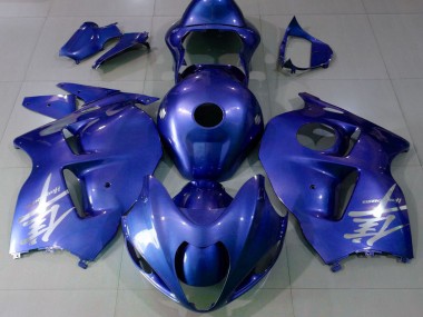 Buy 1996-2007 Suzuki GSXR 1300 Motorcycle Fairings - Glossy Blue Silver Logo UK