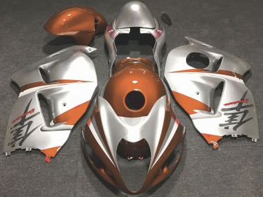 Buy 1996-2007 Suzuki GSXR 1300 Motorcycle Fairings - Glossy Orange and Silver UK