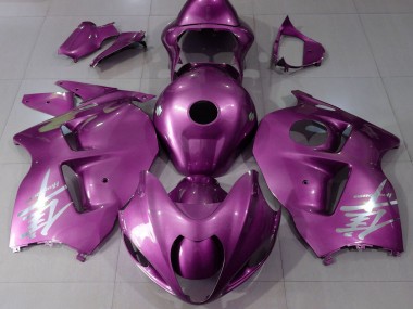 Buy 1996-2007 Suzuki GSXR 1300 Motorcycle Fairings - Glossy Pink Silver Logo UK