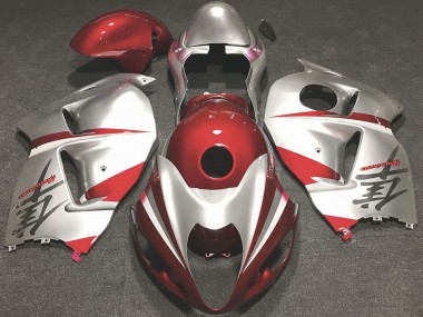 Buy 1996-2007 Suzuki GSXR 1300 Motorcycle Fairings - Glossy Red and Silver UK