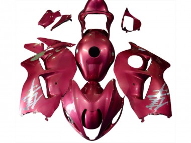 Buy 1996-2007 Suzuki GSXR 1300 Motorcycle Fairings - Glossy Red Silver Logo UK