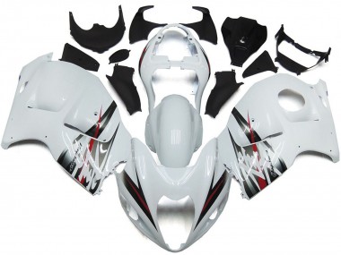 Buy 1996-2007 Suzuki GSXR 1300 Motorcycle Fairings - Glossy White and Silver Style UK